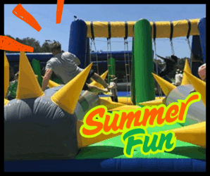 Photo of Summer FUN!  Day trips.  Tweens only.  Giant inflatables + Splash Fountains!  Waterloo
