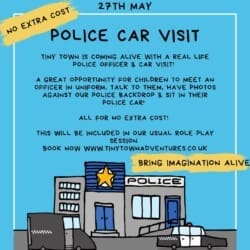 Photo of Police Car visit at Tiny Town Adventures from local police officers