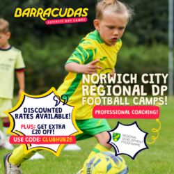 Photo of Barracudas Norwich City RDP Football Holiday Camp – Cambridge