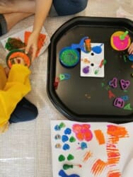 Photo of Messy Time Tales – messy play with story time