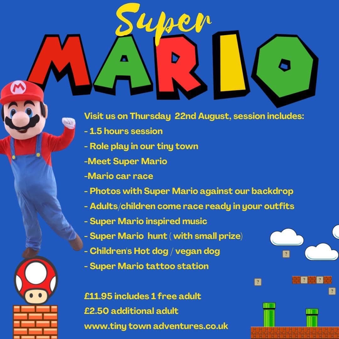 Photo of Super Mario at Tiny Town Adventures - Thursday 22nd August