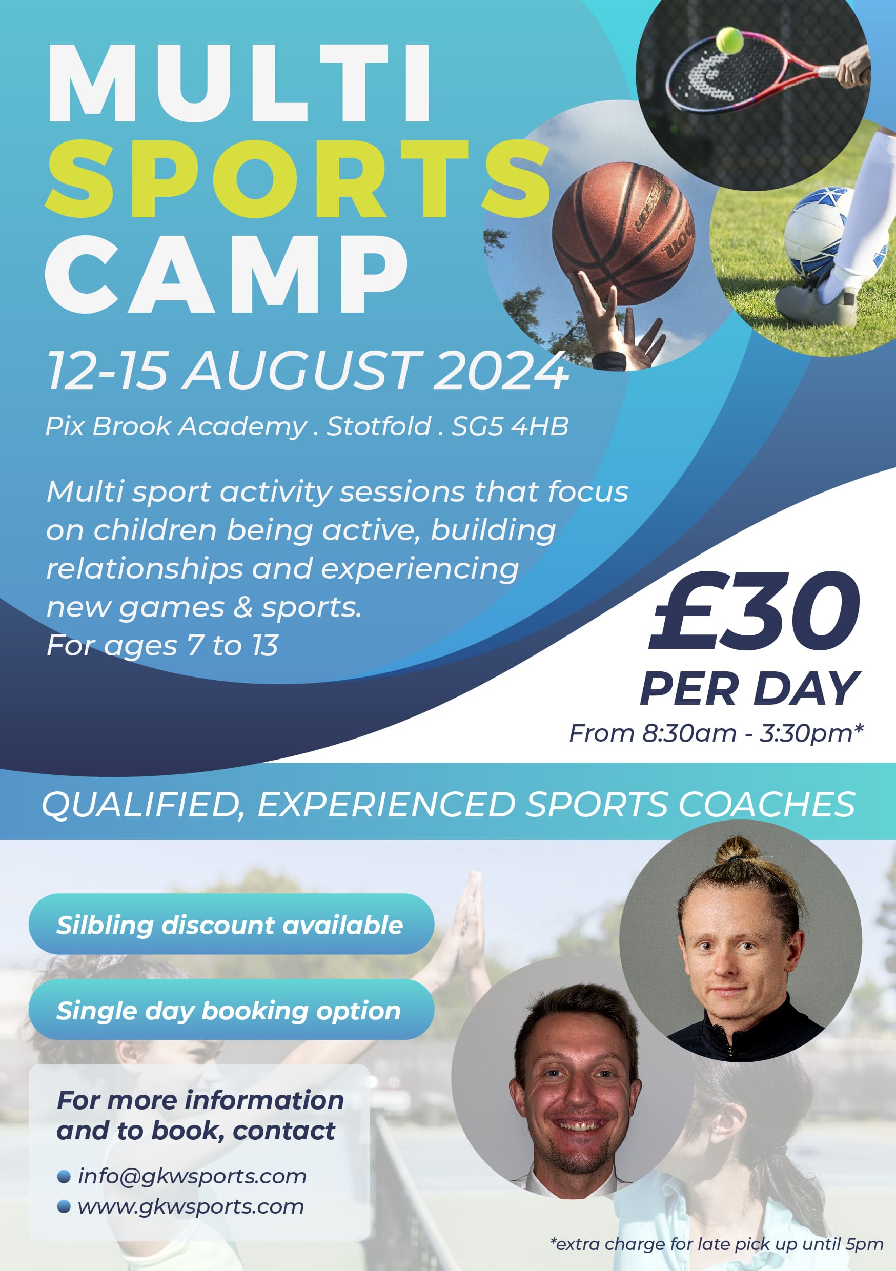 Summer Multi Sport Camp in Stotfold (Herts/Beds border) 12th August to ...