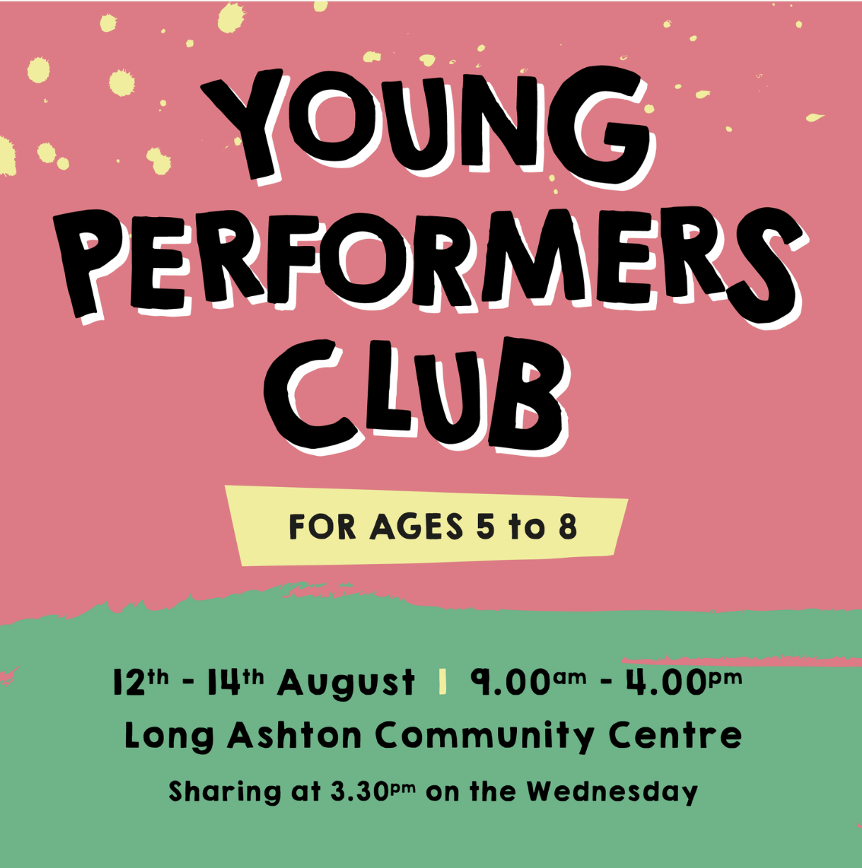 Young Performers Club – 12th to 14th August 2024