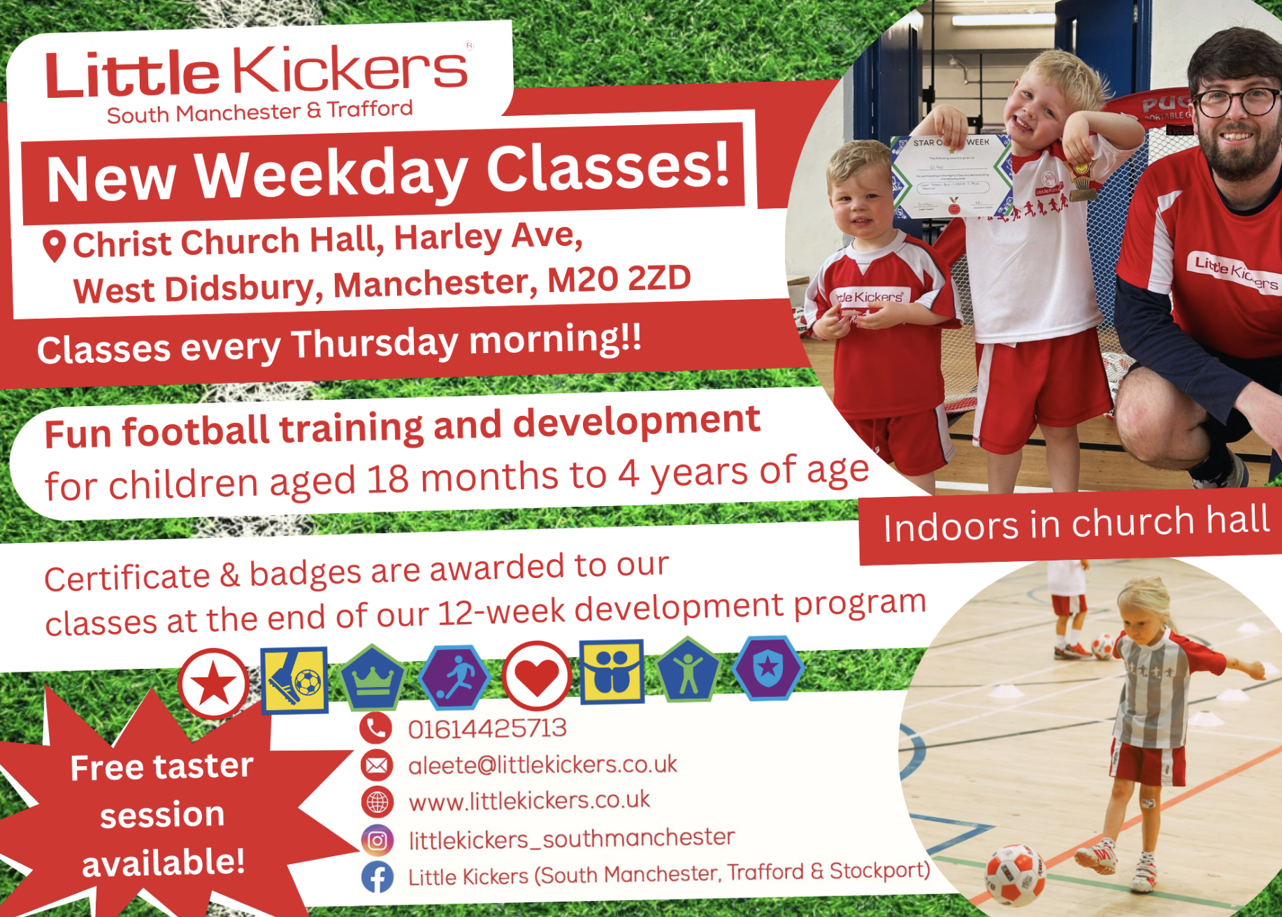 Photo of Little Kickers Pre-School & Key Stage 1 Thursday Morning Football Classes (West Didsbury)