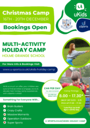 Photo of A uSports x uKids Multi-Activity Camp | Holme Grange School Wokingham | Christmas Holidays 2024/5